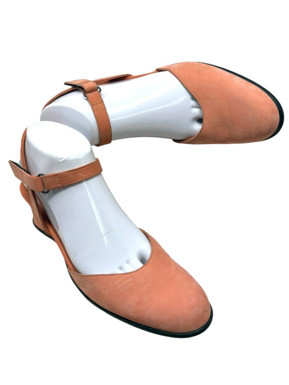 Arche France Peach Nubuck‎ Wedge Mary Janes
